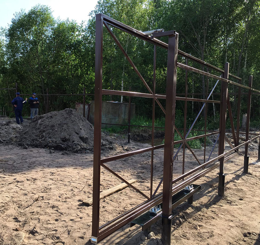 Варианты ворот на винтовых сваях в Республике Татарстан